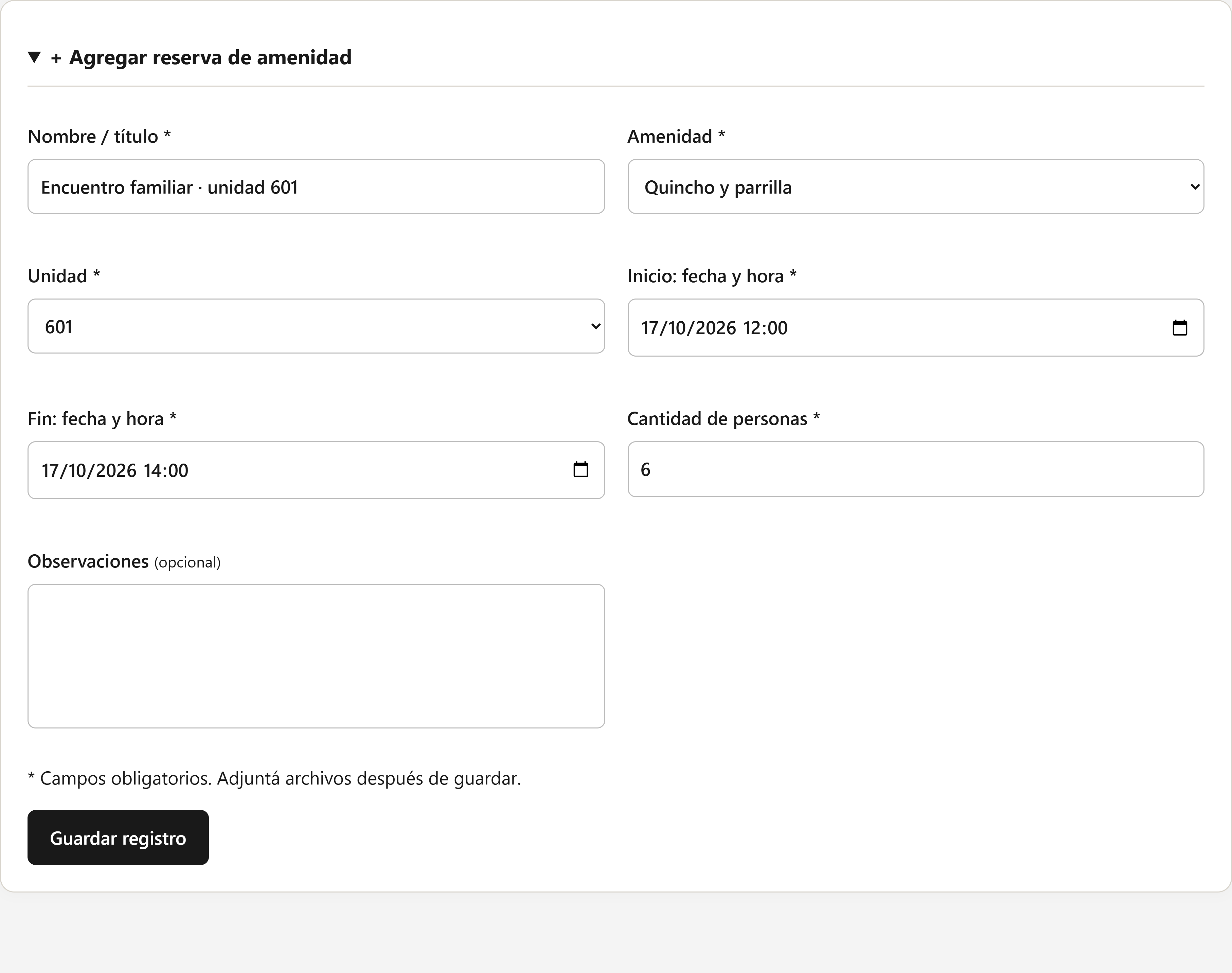 Captura real: Reservar con fecha, horario y reglas.
